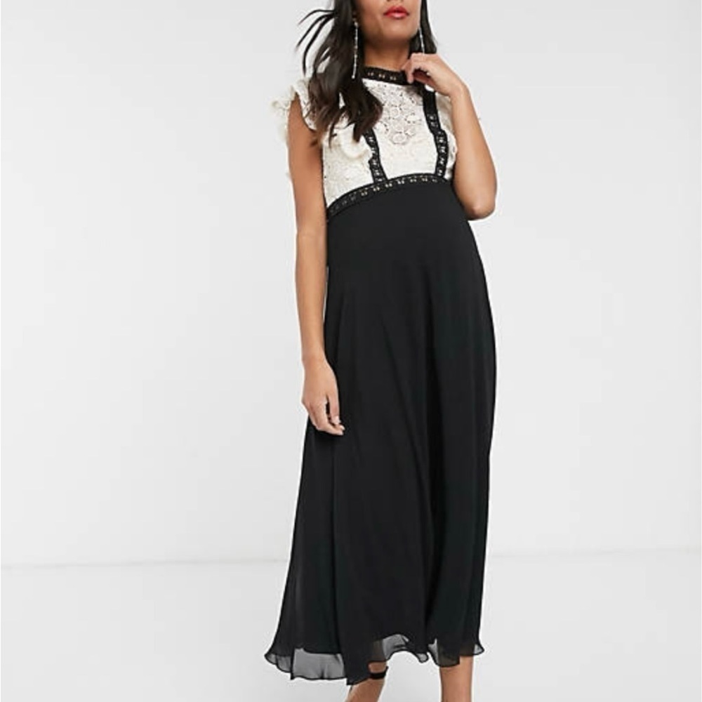 NEW Little Mistress Maternity Maxi Lace size 8